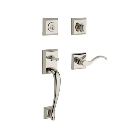 Baldwin Baldwin Reserve SCNAPXCURRTSR055S Cylinder Napa Handleset Right HCurve Lever Square 6AL Latch Dual SCNAPXCURRTSR055S